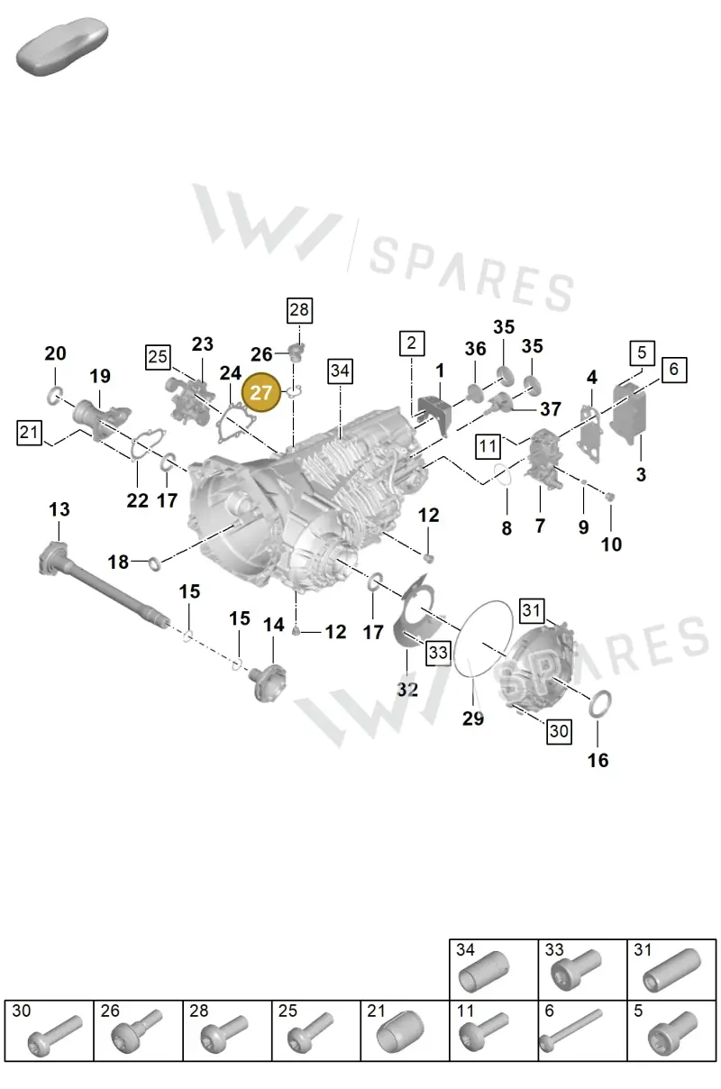 9P1301164 — Porsche 911 (2021-2022) diagram p59301100, position 27