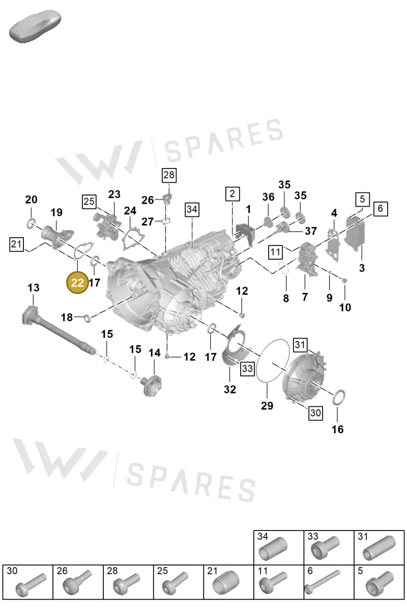 9P1301187 — Porsche GT3 RS (2021-) diagram p59301100, position 22