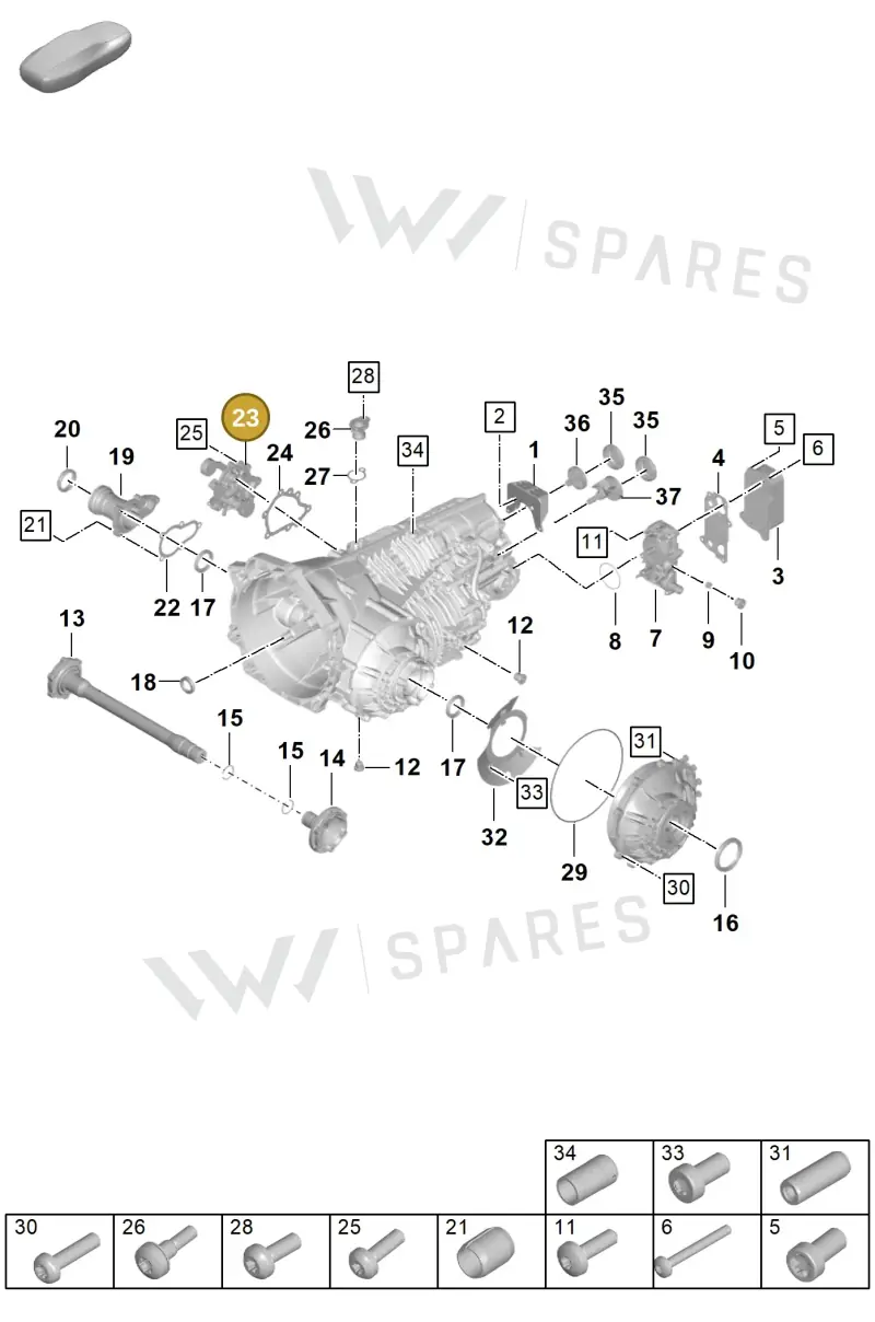 9P1301224 — Porsche 911 (2021-2022) diagram p59301100, position 23
