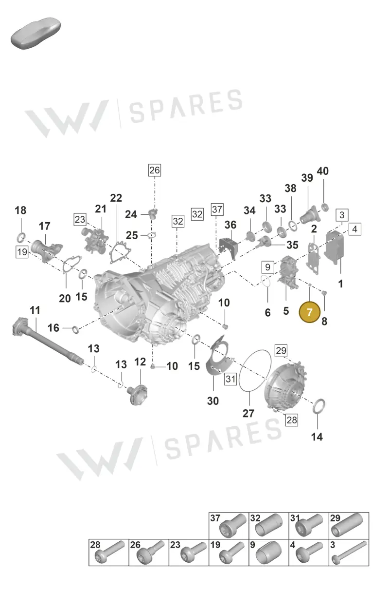 9P1301367 — Porsche 911 (2018-2024) diagram p53301100, position 7