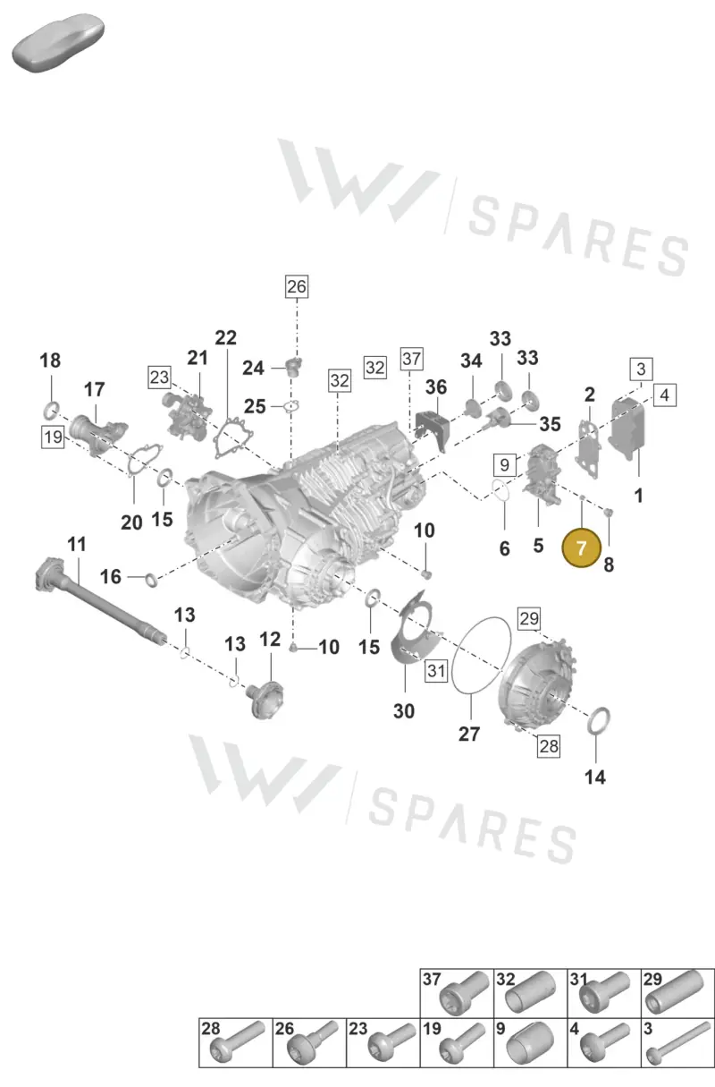 9P1301367 — Porsche 911 (2020-2022) diagram p57301100, position 7