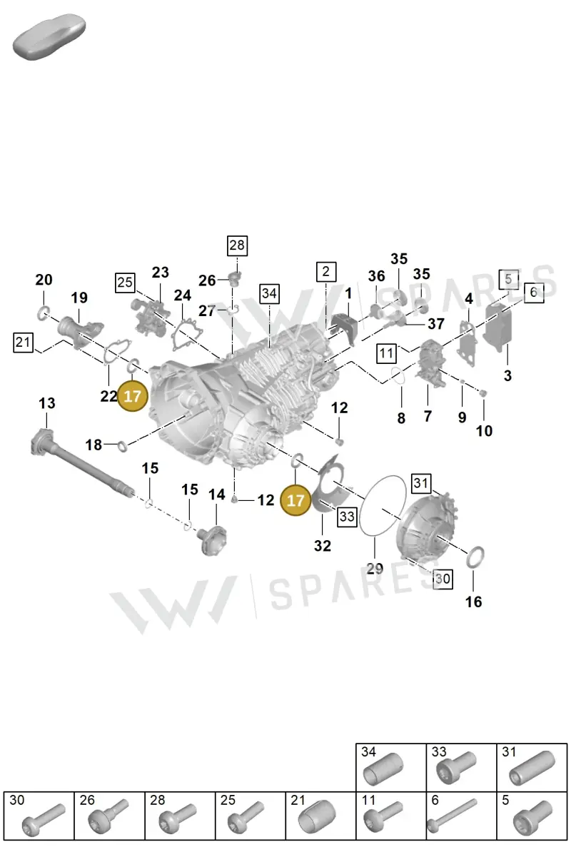 9P1301457 — Porsche 911 (2021-2022) diagram p59301100, position 17