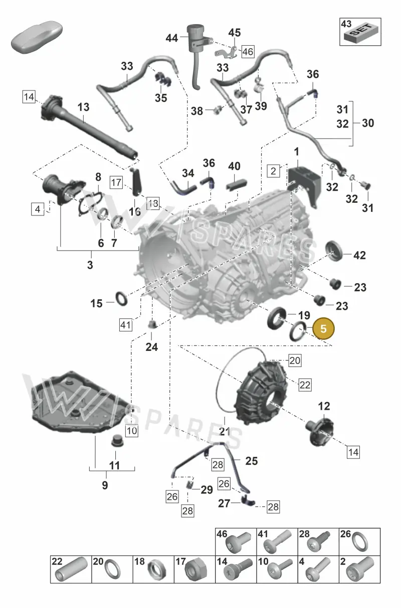 9P1301665 — Porsche 911 (2021-2022) diagram p59302100, position 5