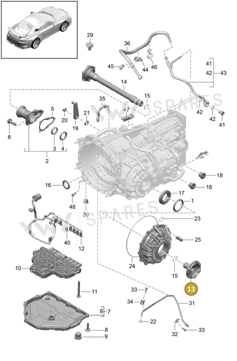 9P1311112 — Porsche 911 (2013-2020) diagram p41320005, position 13