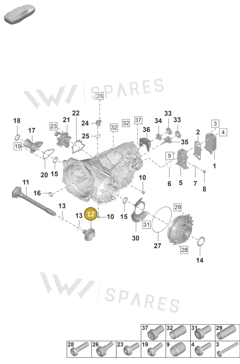 9P1311112C — Porsche 911 (2020-2022) diagram p57301100, position 12