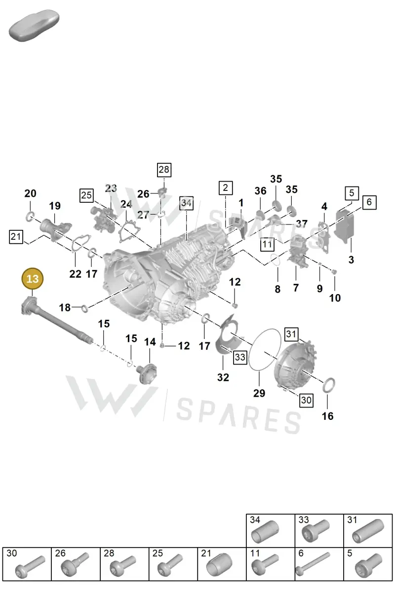 9P1311112D — Porsche 911 (2021-2022) diagram p59301100, position 13