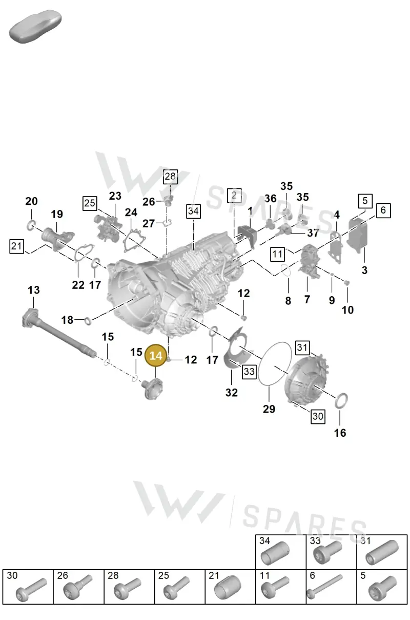 9P1311112E — Porsche 911 (2021-2022) diagram p59301100, position 14