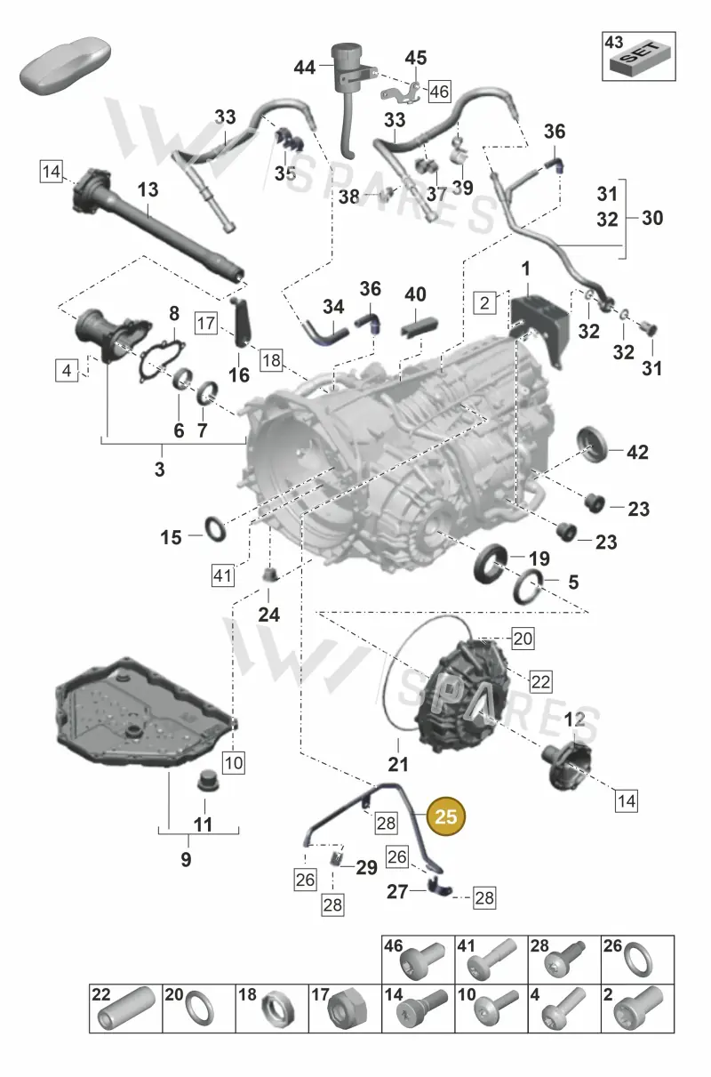 9P1317807 — Porsche 911 (2021-2022) diagram p59302100, position 25