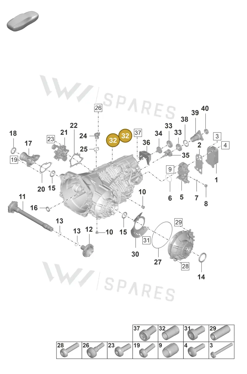 9P1321829 — Porsche 911 (2018-2024) diagram p53301100, position 32