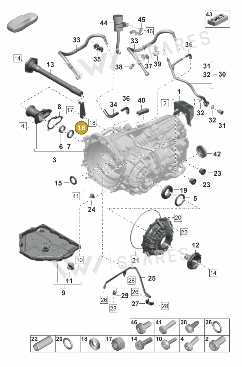 9P1323545 — Porsche 911 (2021-2022) diagram p59302100, position 16
