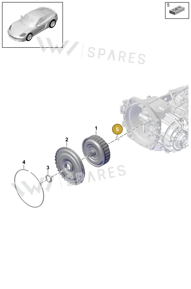 9P1331101 — Porsche Cayman (2016-2019) diagram p50320010, position 5