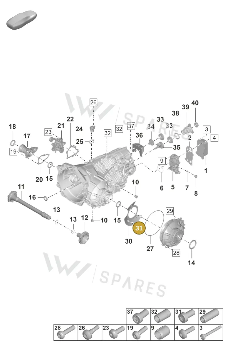 9P1399265L — Porsche 911 (2018-2024) diagram p53301100, position 31