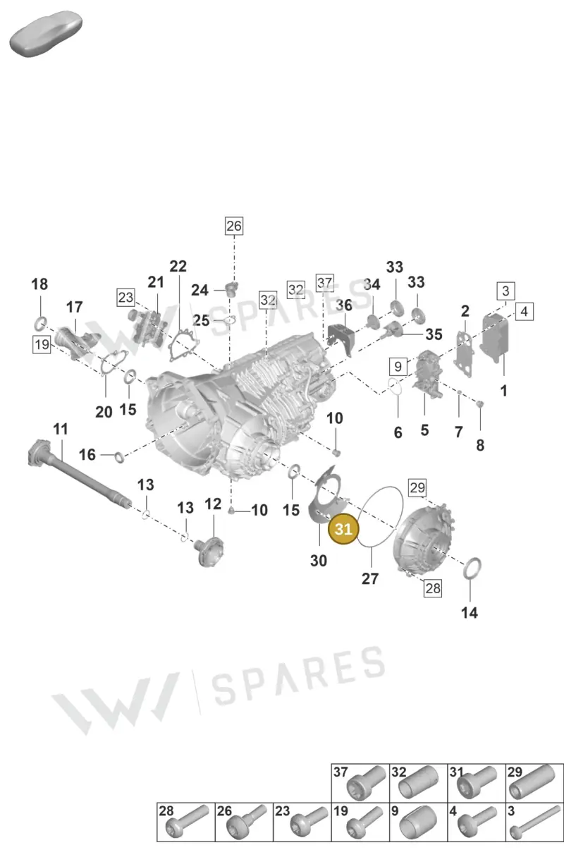 9P1399265L — Porsche 911 (2020-2022) diagram p57301100, position 31