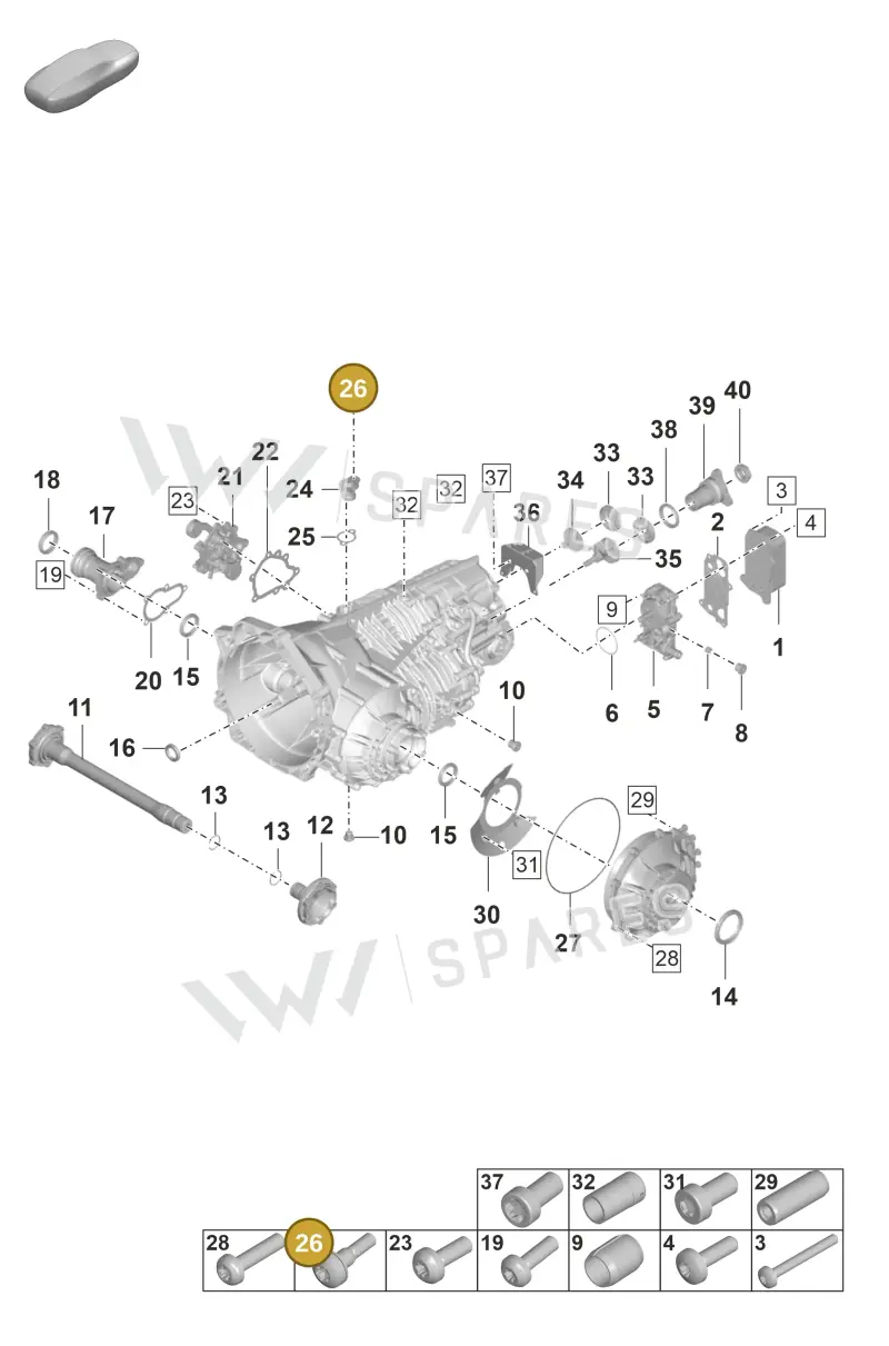 9P1399265M — Porsche 911 (2018-2024) diagram p53301100, position 26
