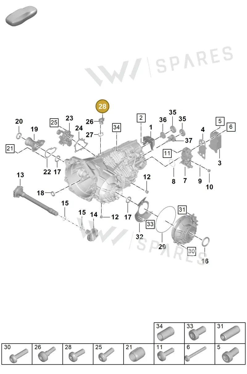 9P1399265M — Porsche 911 (2021-2022) diagram p59301100, position 28