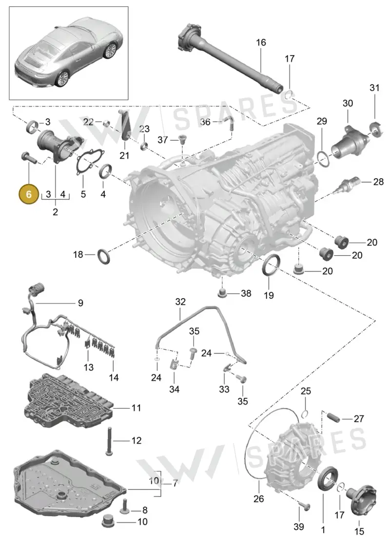 9P1399265Q — Porsche 911 (2016-2019) diagram p47320005, position 6