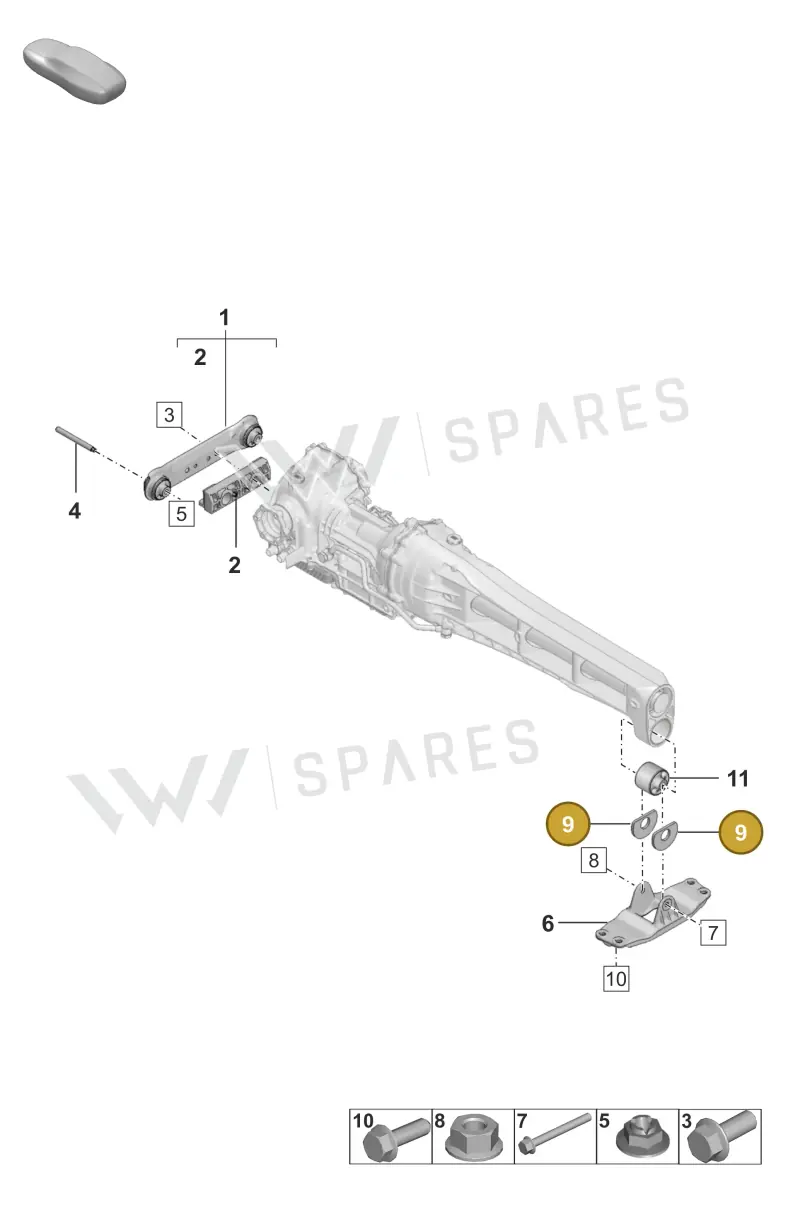 9P1399291A — Porsche 992 Carrera Coupe (2024-) diagram p53304300, position 9