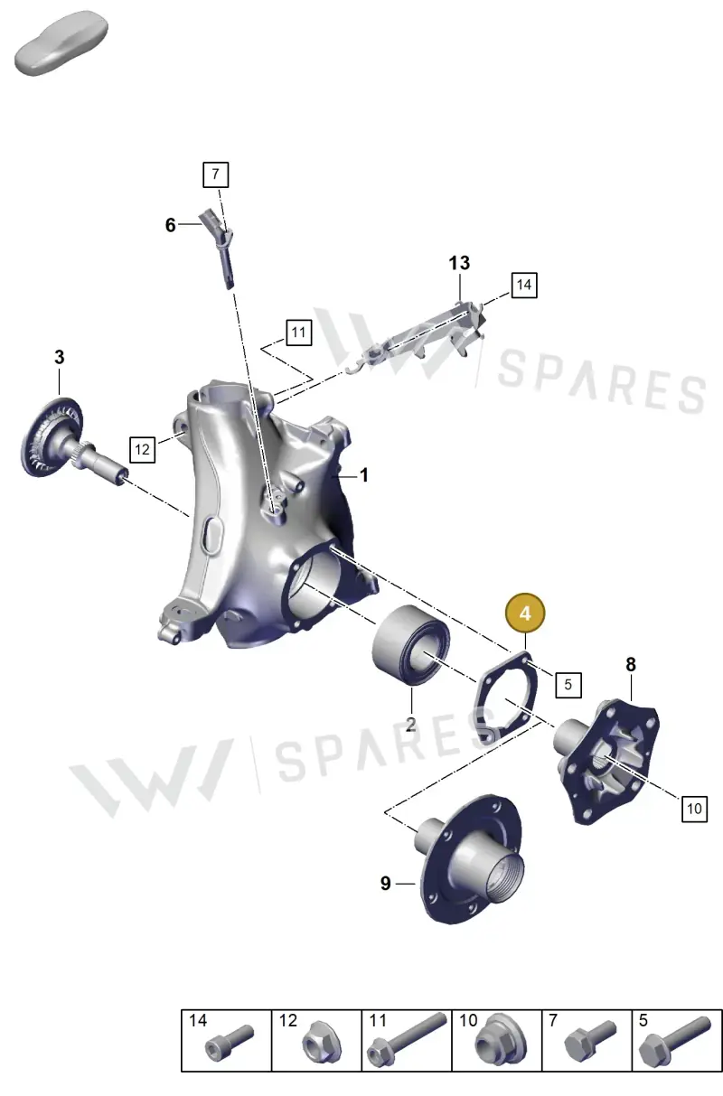 9P1407115 — Porsche 911 (2024-2025) diagram p63401020, position 4