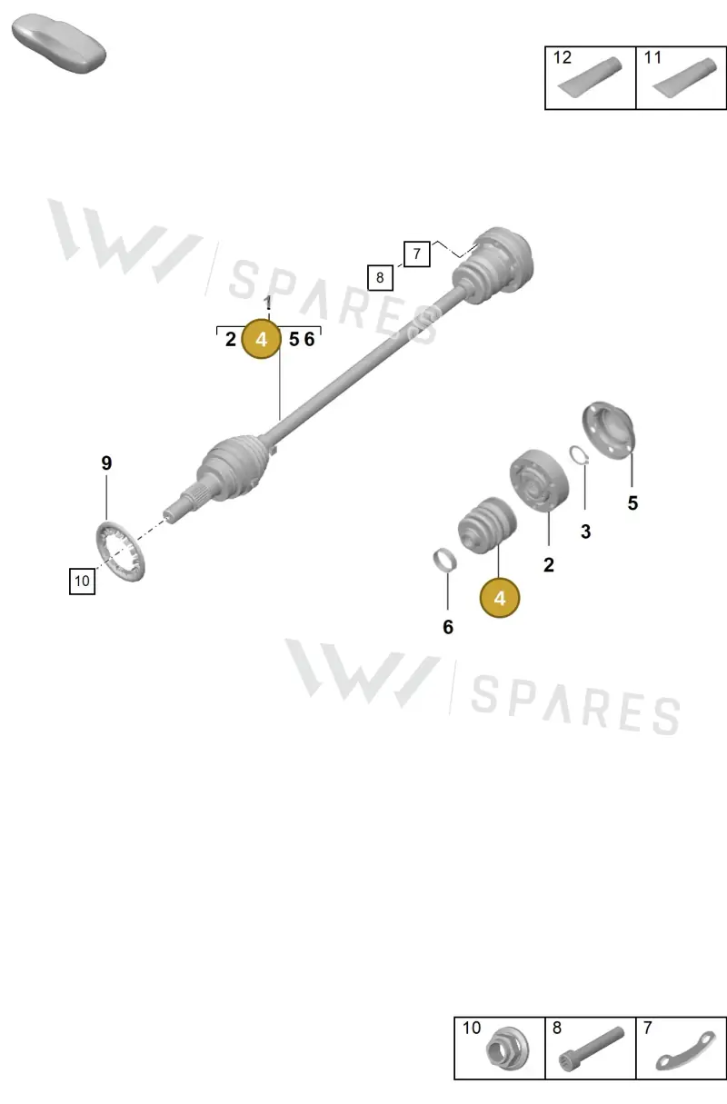 9P1407282 — Porsche 992 Carrera 4 GTS (2018-2024) diagram p57401020, position 4