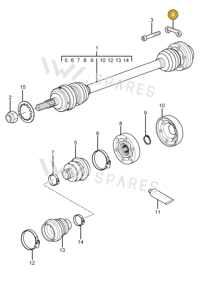 9P1407306 — Porsche Carrera 4 Cabrio (2004-2008) diagram p26401010, position 4
