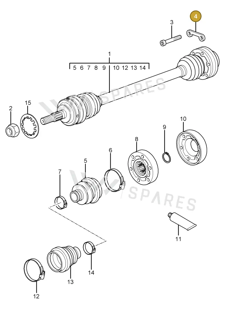 9P1407306 — Porsche Turbo (2006-2009) diagram p30401010, position 4