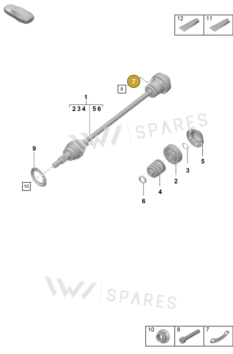 9P1407306 — Porsche 911 (2024-2025) diagram p57401020, position 7