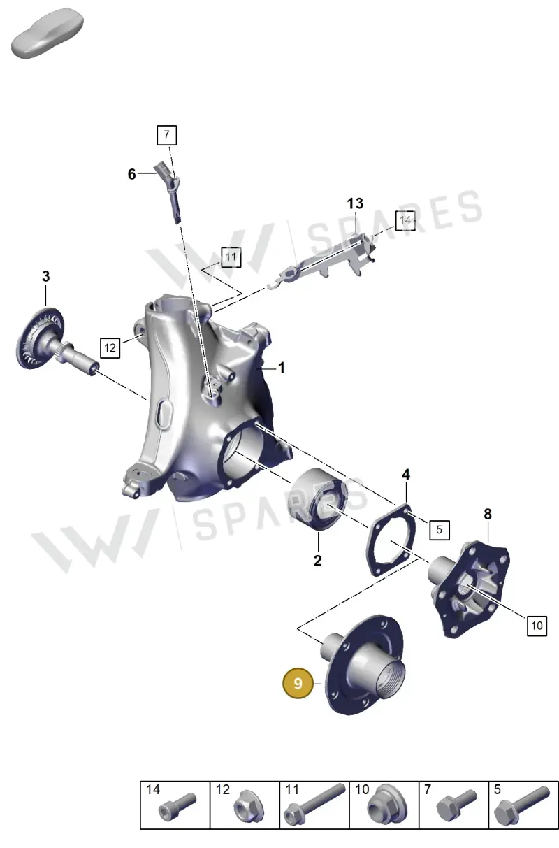 9P1407581A — Porsche 911 (2024-2025) diagram p63401020, position 9