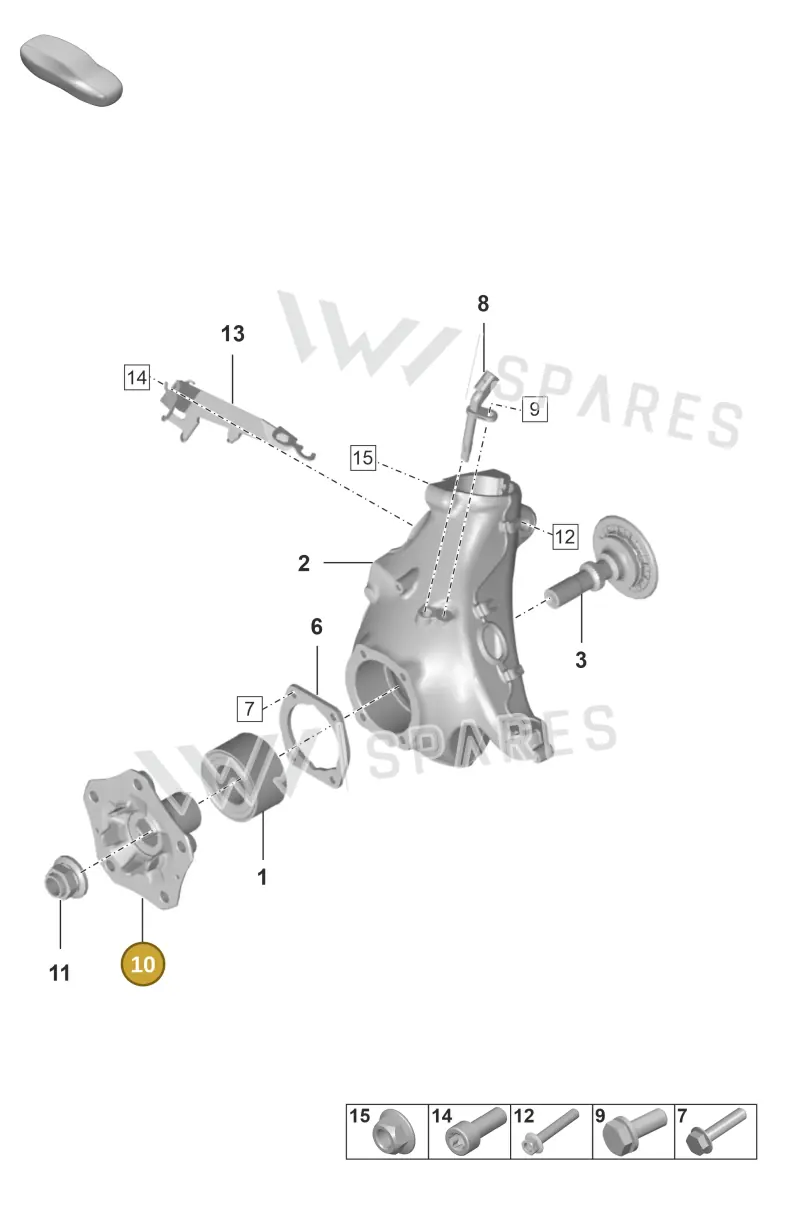 9P1407615 — Porsche 911 (2018-2024) diagram p53401005, position 10