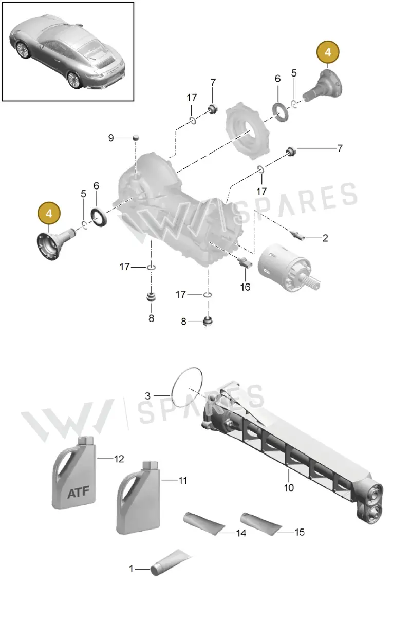9P1409355 — Porsche 911 (2016-2019) diagram p47305005, position 4