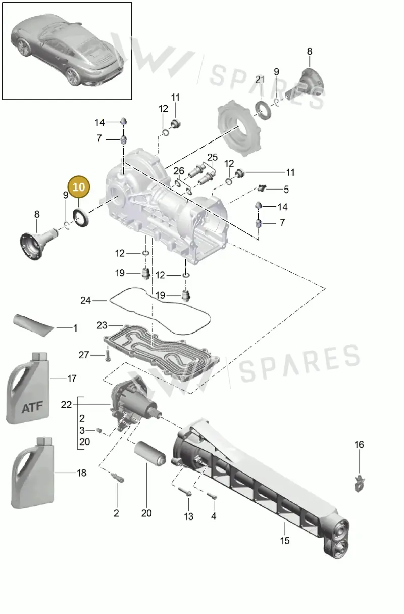9P1409400 — Porsche 911 (2013-2020) diagram p42305015, position 10