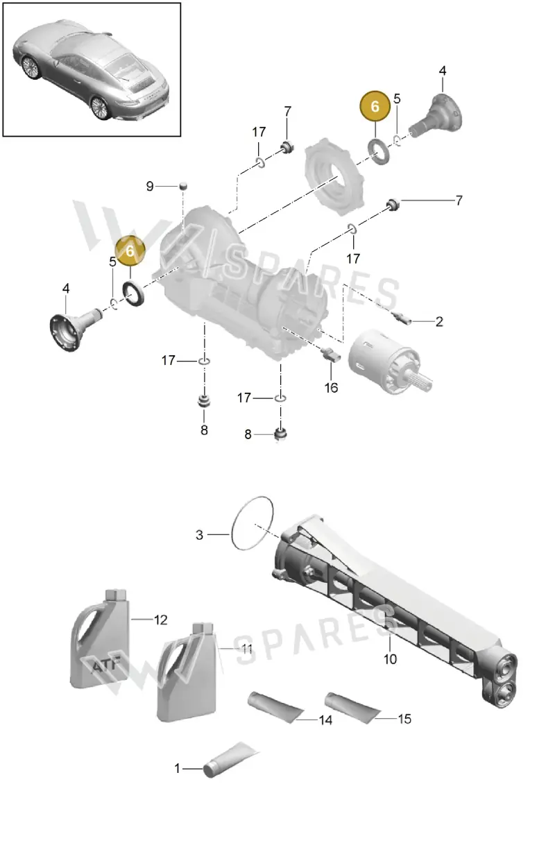 9P1409400 — Porsche 911 (2016-2019) diagram p47305005, position 6