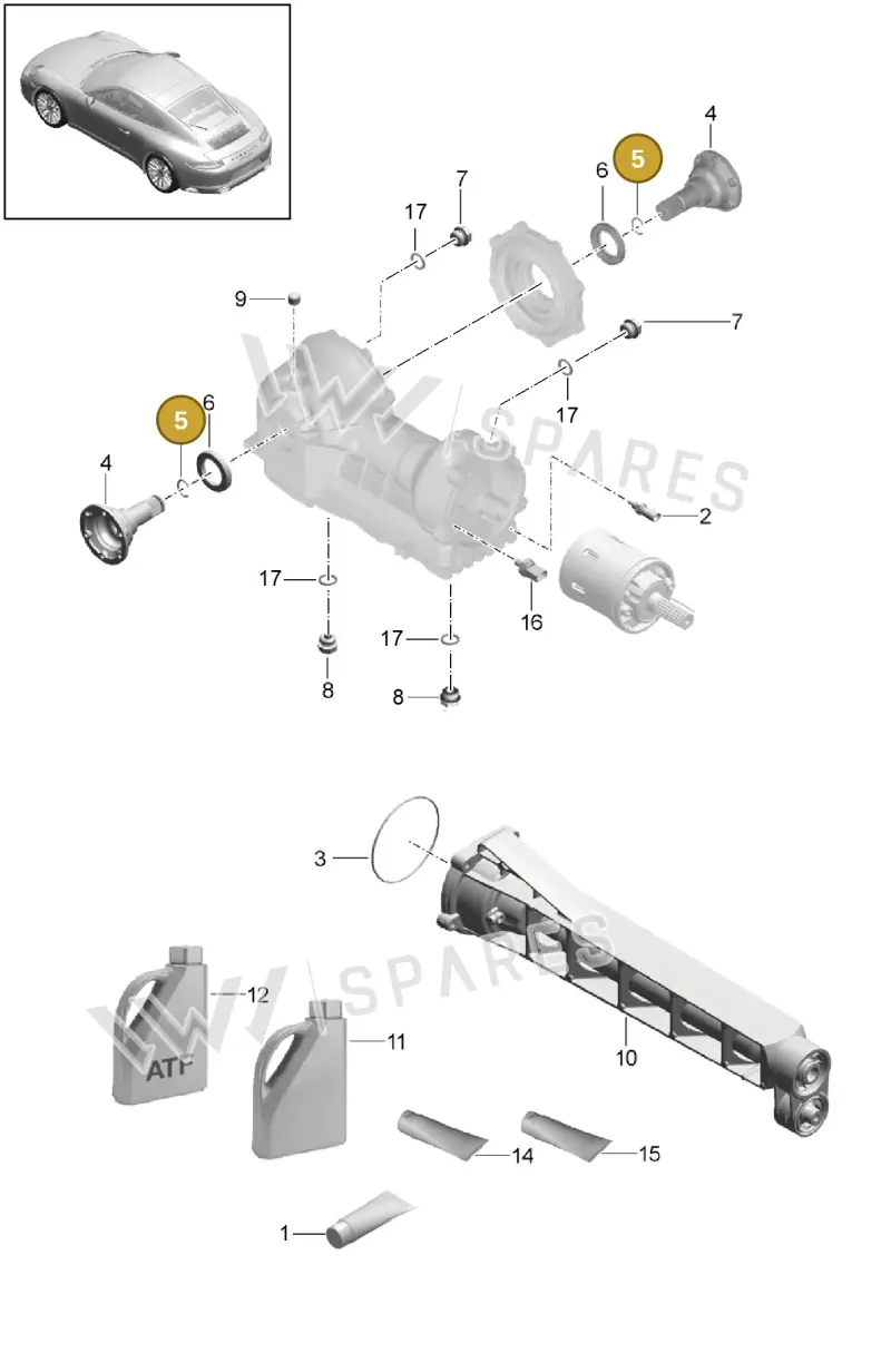 9P1409419 — Porsche 911 (2016-2019) diagram p47305005, position 5