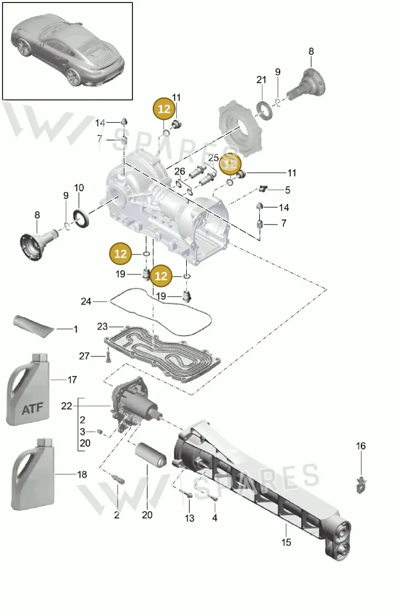 9P1409483 — Porsche 911 (2013-2020) diagram p42305015, position 12