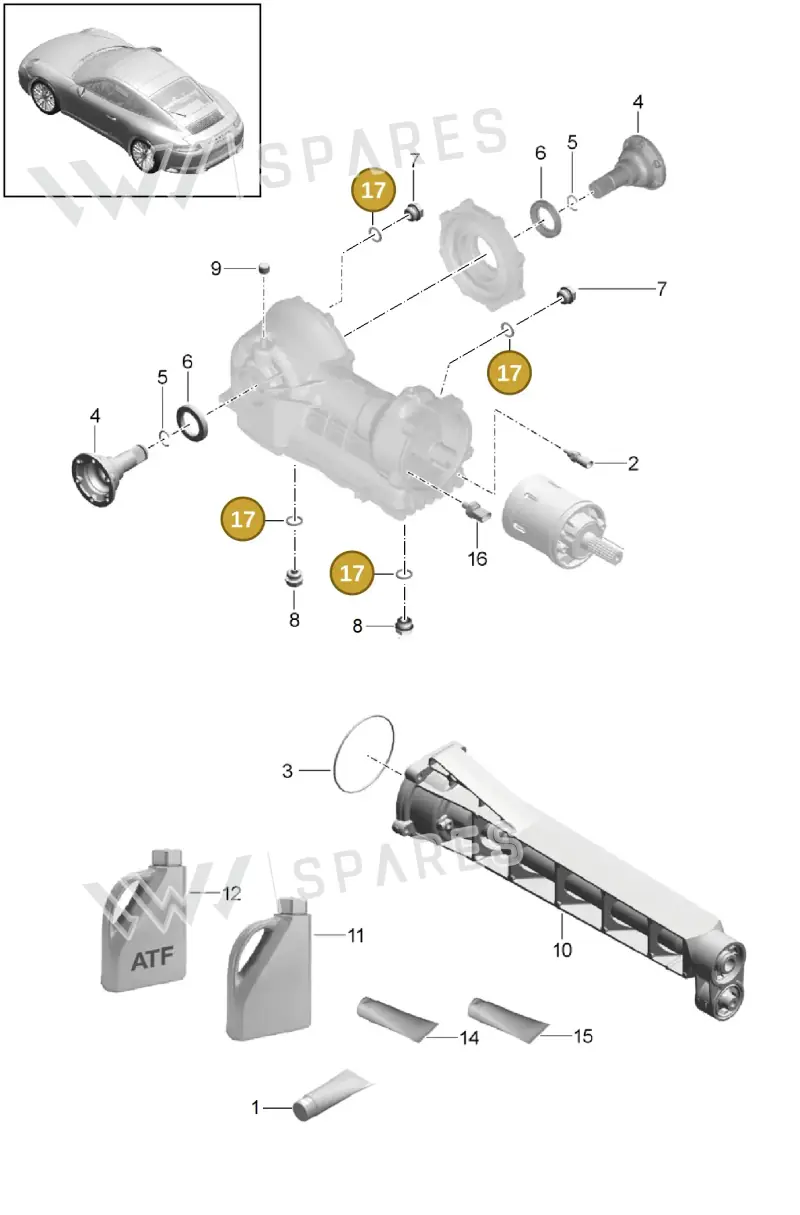 9P1409483 — Porsche 911 (2016-2019) diagram p47305005, position 17