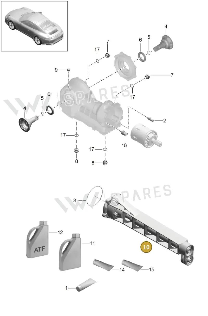 9P1409521 — Porsche 911 (2016-2019) diagram p47305005, position 10