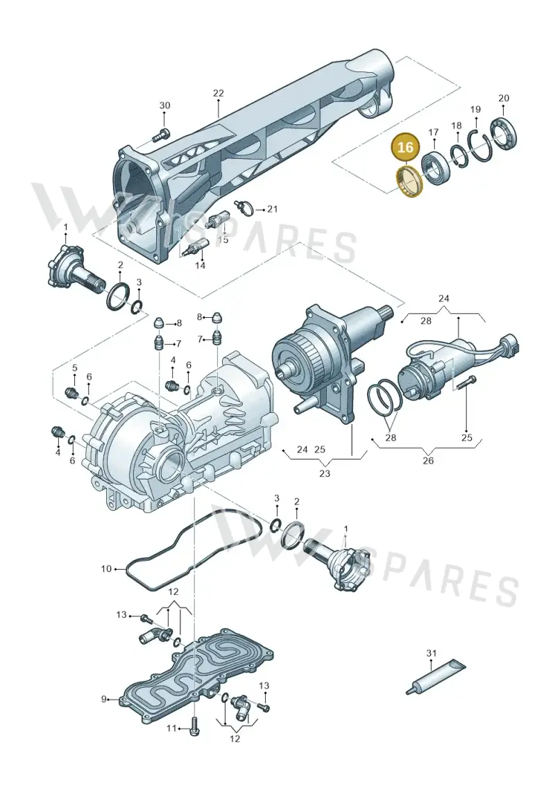 9P1409807 — Audi R8 Spyder (2015-2024) diagram 872409100, position 16