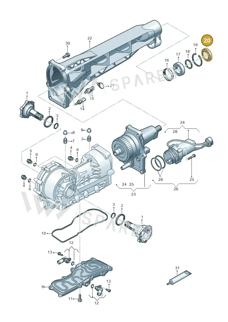 9P1409808 — Audi R8 Spyder (2015-2024) diagram 872409100, position 20