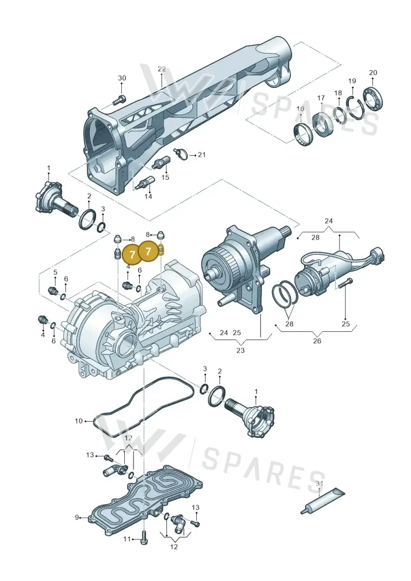 9P1409831 — Audi R8 Spyder (2015-2024) diagram 872409100, position 7