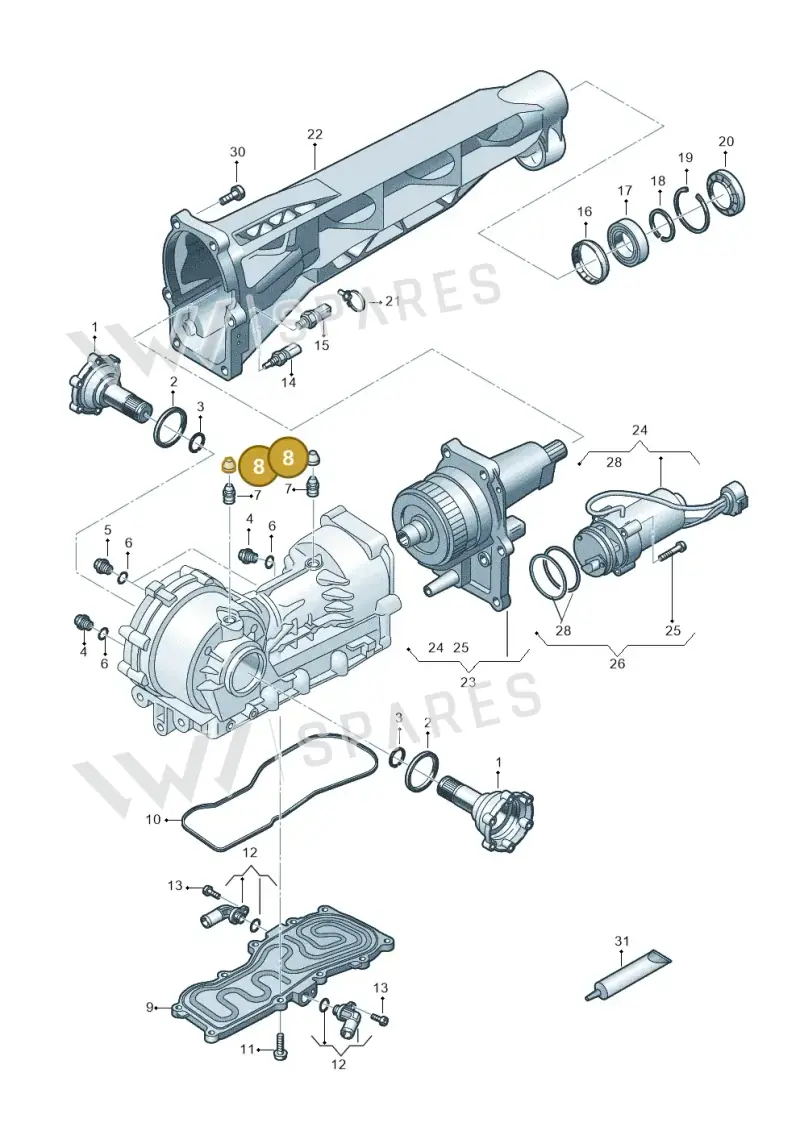 9P1409845 — Audi R8 Spyder (2015-2024) diagram 872409100, position 8