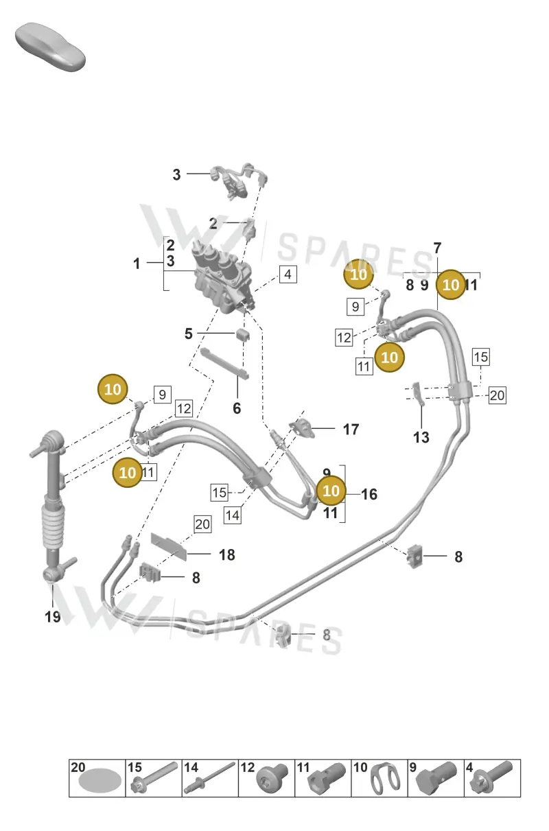 9P1411675 — Porsche 911 (2020-2022) diagram p53402100, position 10