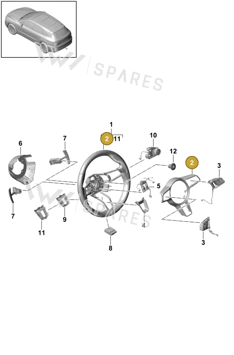 9P1419732A5Q0 — Porsche Cayenne (2017-2023) diagram p51403050, position 2