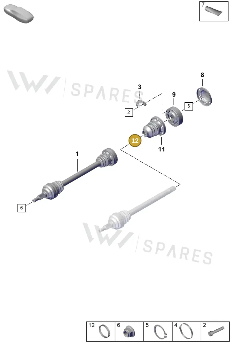 9P1501157B — Porsche Boxster Spyder (2019-2020) diagram p55501050, position 12