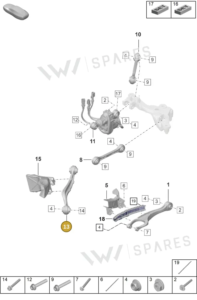 9P1505223B — Porsche 992 Sport Classic (2020-) diagram p53501015, position 13