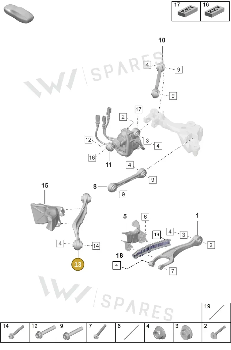 9P1505224B — Porsche 992 Sport Classic (2020-) diagram p53501015, position 13