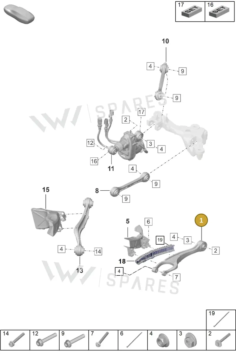 9P1505311 — Porsche 911 (2020-2022) diagram p53501015, position 1