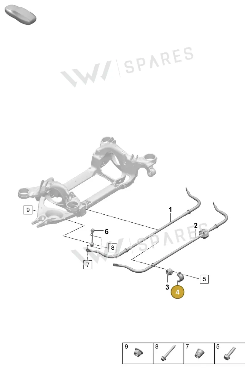 9P1511418A — Porsche Taycan Sport Turismo (2023-2025) diagram p64502100, position 4