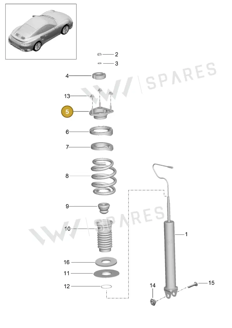 9P1513353 — Porsche GT2 RS Clubsport (2013-2020) diagram p42502002, position 5