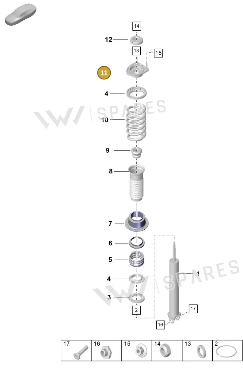 9P1513353 — Porsche 992 Carrera Coupe (2024-) diagram p57502010, position 11