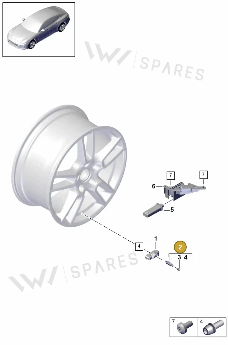 9P1601361D — Porsche Panamera (2016-2020) diagram p49601050, position 2