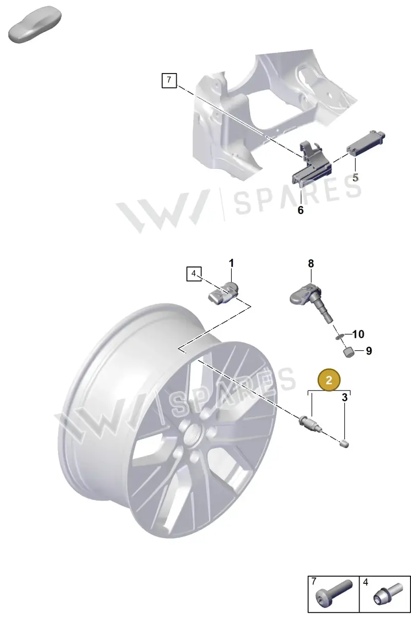 9P1601361E — Porsche Taycan Sport Turismo (2019-2024) diagram p56601500, position 2